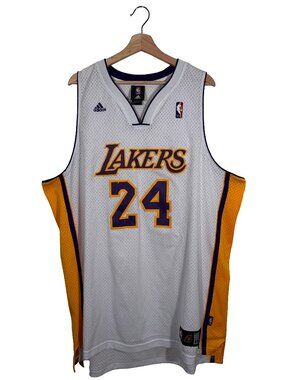 Adidas Kobe Bryant 24 Los Angeles Lakers Home Swingman +2 Length Jersey mens 2XL